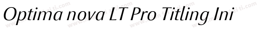 Optima nova LT Pro Titling Init字体转换